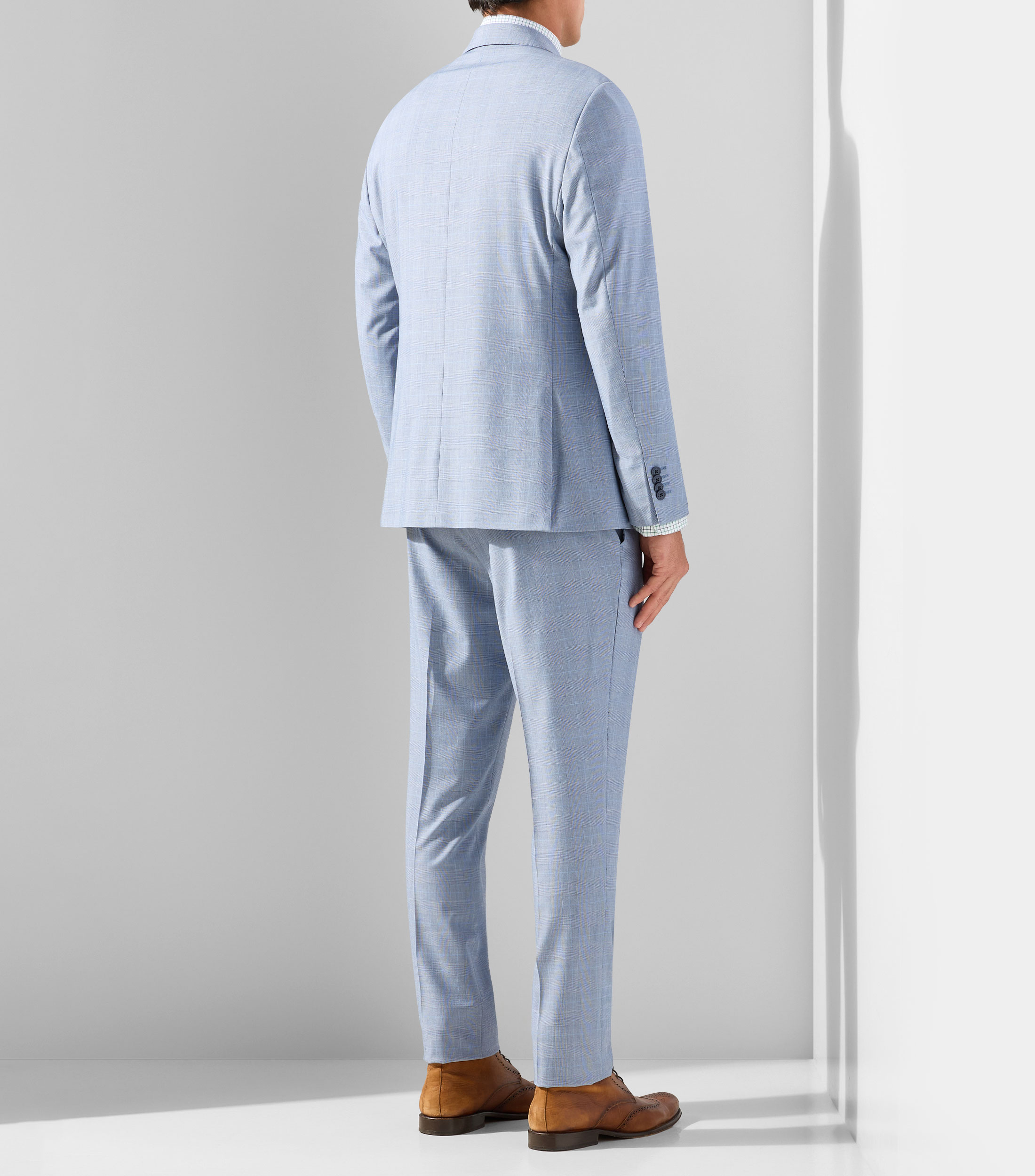 Traje Regular de cuadros Hombre